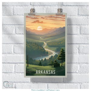 Ozark Mountain Serenity Arkansas Poster, Arkansas Travel Print