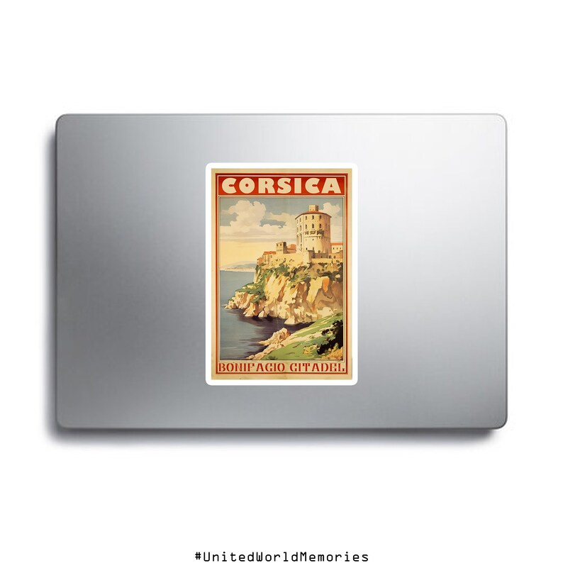Corsica Travel Poster, France Poster, Bonifacio Citadel Poster, Corsica Wall Art, Corsica Gift Idea, Corsica France Vintage Poster image 5