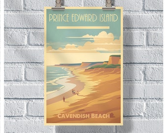 Prince Edward Island Poster, Cavendish Beach Poster, Canada Poster, Canada PE Poster, Wall Decor, Canada Art, Canadian Gift