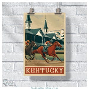 Churchill Downs Glory Poster, Kentucky USA Travel Print