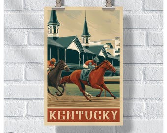Churchill Downs Glory Poster, Kentucky USA Travel Print