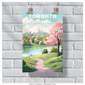 Toronto High Park Poster, Toronto Travel Poster, Canada Poster, Toronto Vintage Retro Poster, Canada Wall Art, Toronto Wall Decor
