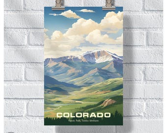 Rocky Mountain Majesty Colorado Poster, Colorado Travel Print