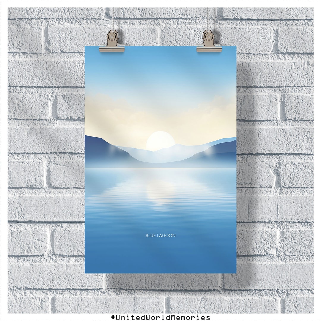 Blue Lagoon Travel Poster, Blue Lagoon Serenity Poster, Iceland Poster