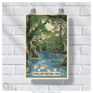 Everglades National Park Mangrove Majesty Poster, Everglades National Park Travel Print, National Parks Wall Art, US Florida Gift