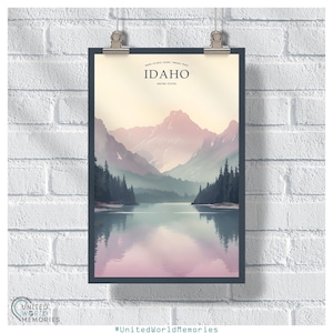 Sägezahn Serenity Idaho Poster, Idaho Reisedruck