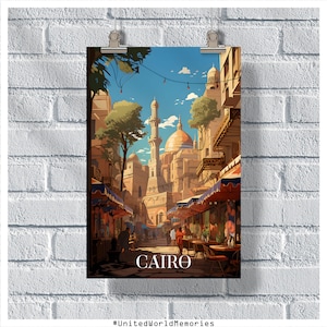 Cairo Khan el-Khalili Bazaar Poster, Cairo Travel Poster, Egypt Poster, Egypt Gift, Cairo Wall Art, Cairo Wall Art Home Decor