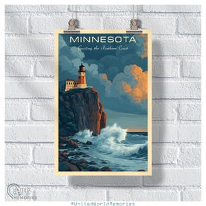 Minnesota Split Rock Lighthouse Poster - North Shore Wall Art image 1