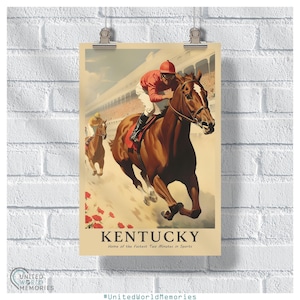 Kentucky Derby Elegance Poster, Kentucky USA Travel Print