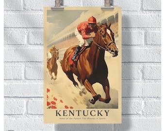 Kentucky Derby Elegance Poster, Kentucky USA Travel Print