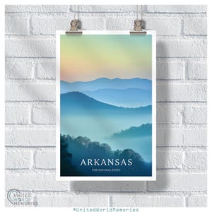 Ozark Highlands Escape Arkansas Poster, Arkansas Travel Print
