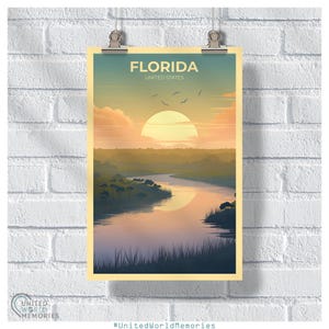 Everglades Silence Florida Poster, Florida Travel Print