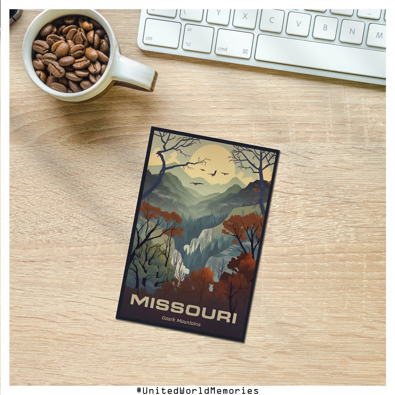 Missouri Travel Poster, Ozark Mountains Poster, Missouri Vintage Poster ...