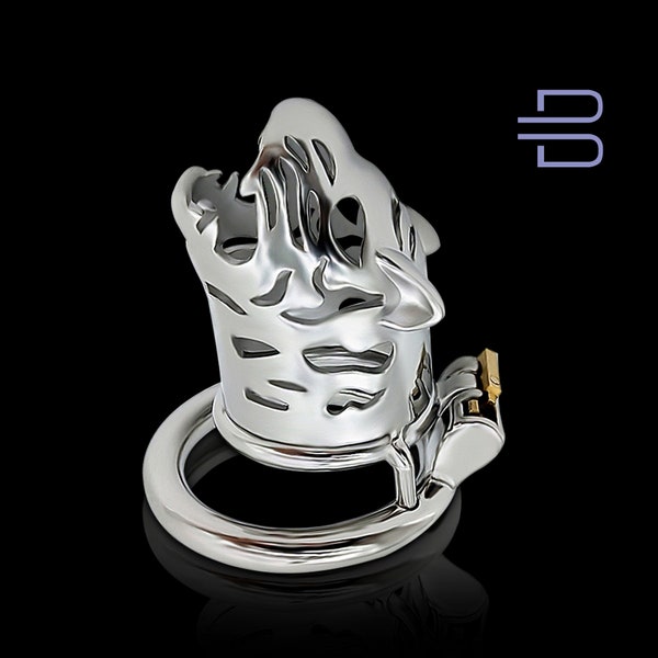 Leopard Chastity Cage/Metal Sissy Penis Rings/Lock Cock Bondage Devices,For Male Naughty Sexual Fantasy Sex Toys