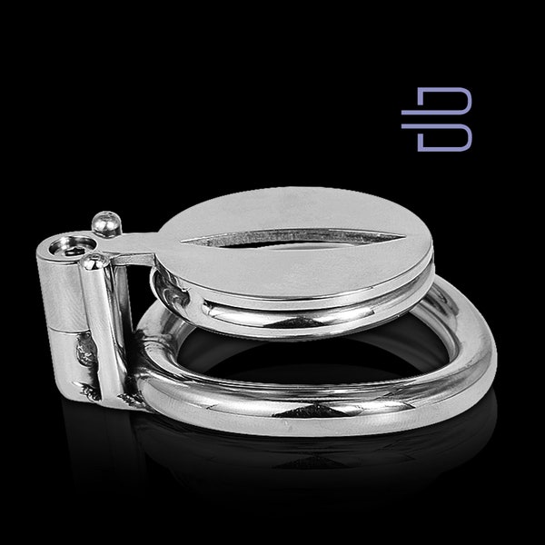 Flat Chastity Cock Cage with Metal Urethral Tube,Small Penis Rings,Male Chastity Device,Men Cock Cage