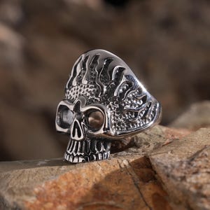 Octopus Ghost Ring | Adjustable Squid Skull Ring, Vintage Stainless Steel Myths Ring, Gothic Jewelry for Men, Unique Holiday Gift for Men