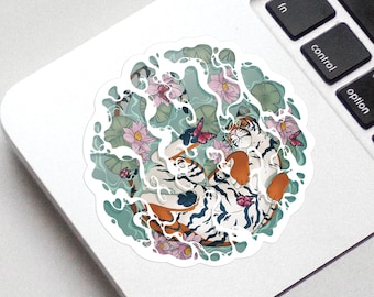 tigre de agua pegatinas