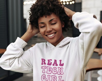 Baddies in Tech Real Tech Girl Sh*t Hoodie - Holiday Pullover