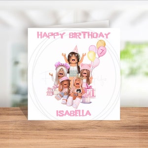 Personalised Birthday card, Roblox Birthday card, age birthday card, Friend birthday, Brother birthday card, Birthday card, Roblox card