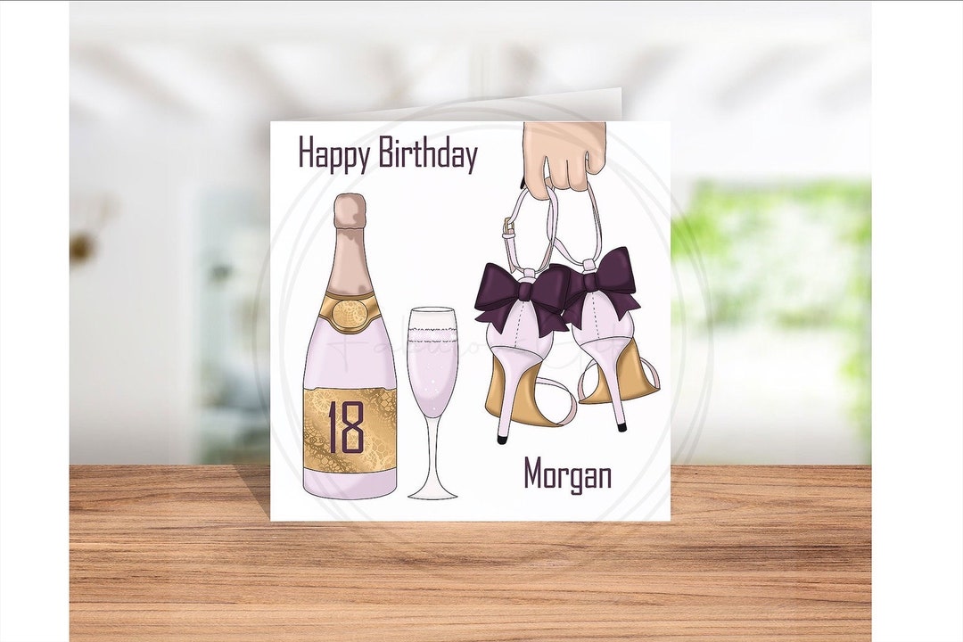 WHITE COTTON CARDS – Handgefertigte High Heels Karte Zum Geburtstag