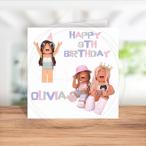 Personalised Birthday card, Roblox Birthday card, age birthday, Friend birthday, sister  birthday card,Daughter Birthday card, Roblox card