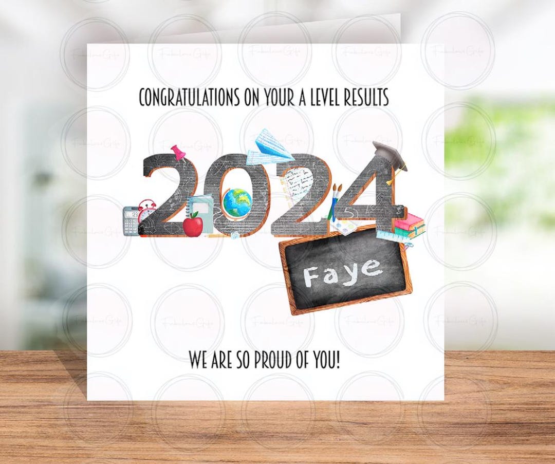 Personalised Congratulations Card, Exam Results Card, A levels Card ...