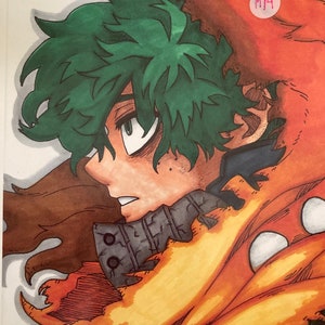 Izuku Midoriya Traditional Art Print