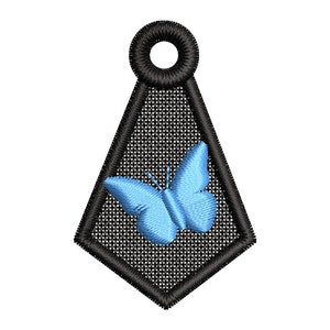 FSL Butterfly Machine Embroidery Design- 3 Sizes, Freestanding Lace Earring Embroidery Pattern, FSL Ornament  Embroidery, FSL Bug Pendant