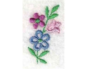 Floral Machine Embroidery Design, Digital Download, Spring Flower Embroidery Pattern