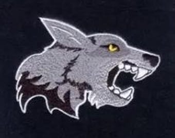 Wolf Kopf, Maschinenstickerei, Knurren Wolf Stickdatei, wildes Tier Muster Digital Download, Wildtier Stickdatei