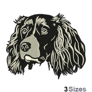 English Springer Spaniel - Machine Embroidery Design - 3 Sizes, Spaniel Dog Embroidery Pattern, Springer Spaniel Dog Head Embroidery Design