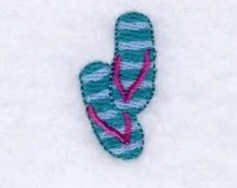 Flip Flops Machine Embroidery Design - Beach Sandals Embroidery Pattern