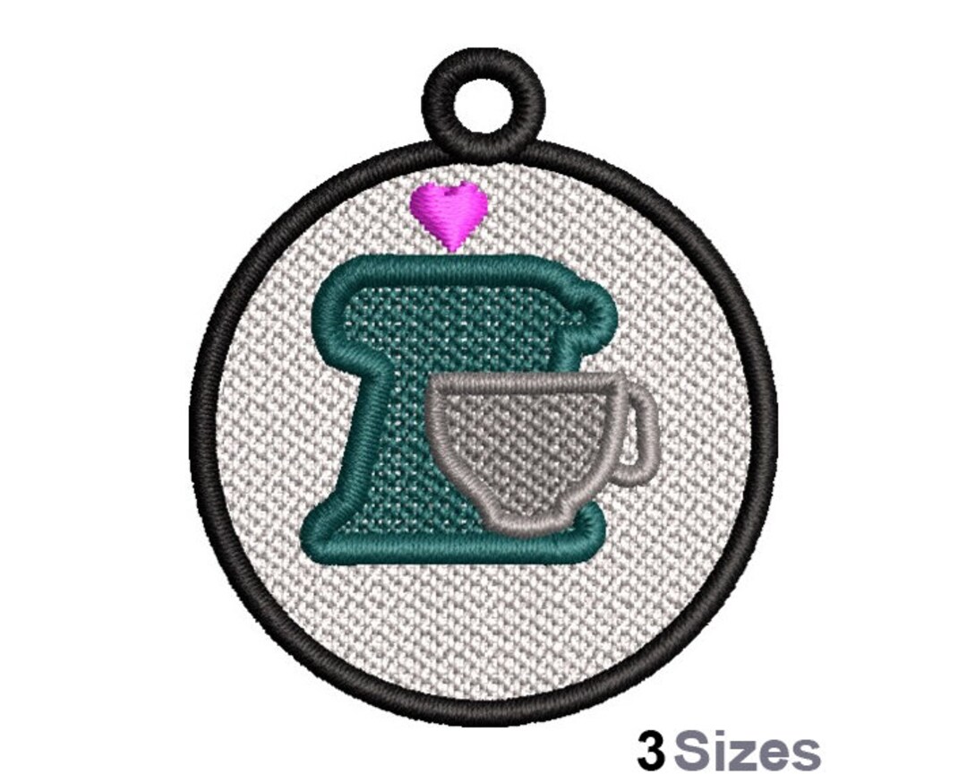 FSL Stand Mixer Machine Embroidery Design 3 Sizes, Freestanding Lace