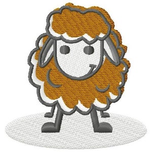 Sheep - Machine Embroidery Design, Baby Lamb Cartoon Embroidery Pattern