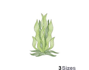 Trawa morska – wzór haftu maszynowego – 3 rozmiary, wzór haftu trawy morskiej, wzór haftu wodorostów, wzór haftu trawy morskiej