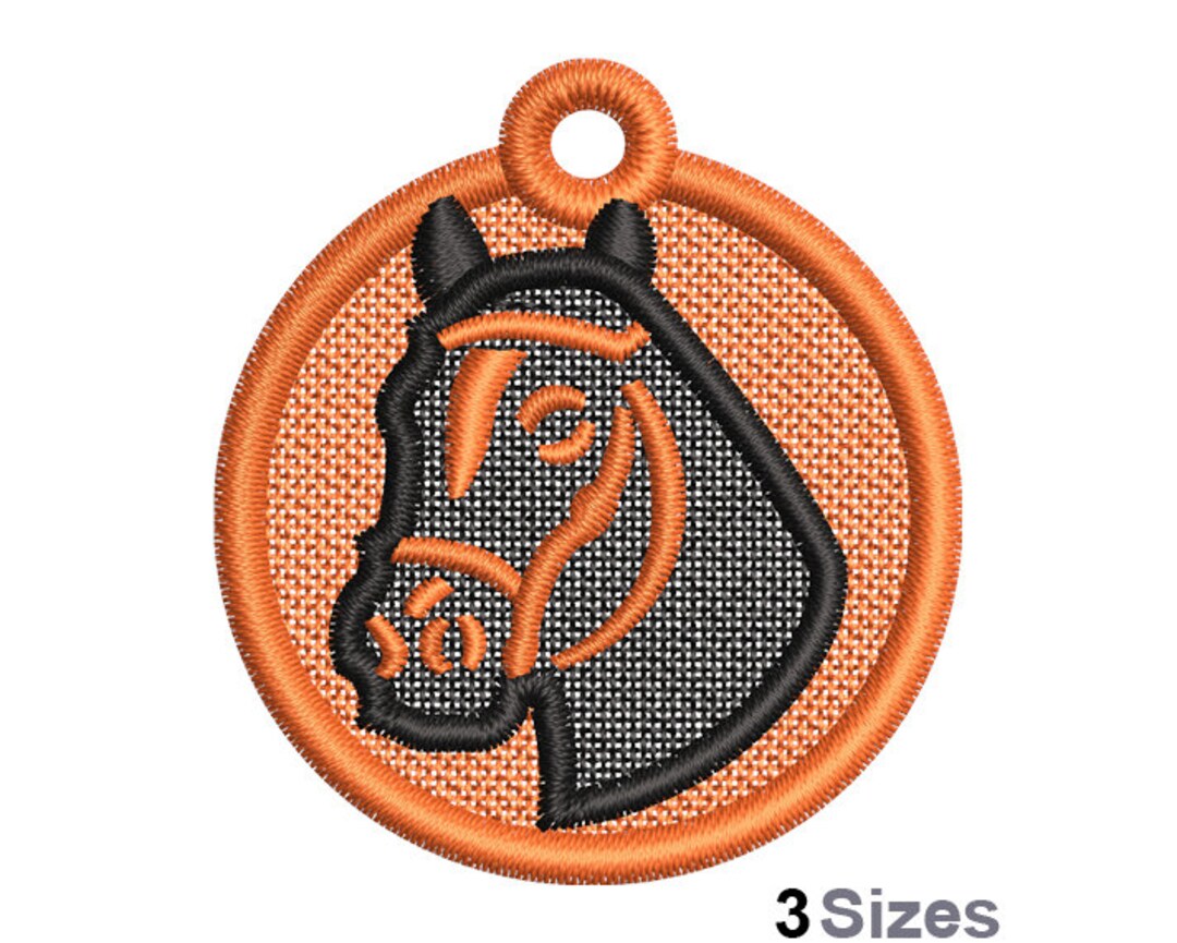 FSL Horse Head Machine Embroidery Design 3 Sizes, Freestanding Lace