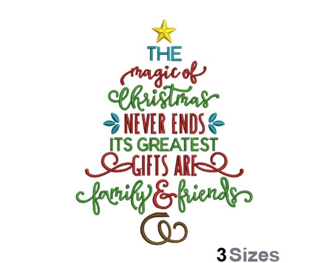 Christmas Tree - Machine Embroidery Design - 3 Sizes, the Magic of ...