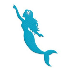 Mermaid Silhouette Machine Embroidery Design - 6 Sizes, Mermaid Pose Embroidery Design, Sea Siren Embroidery Pattern, Digital Download