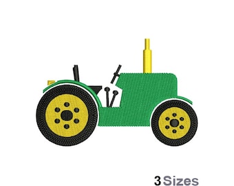 Tracteur - motif de broderie Machine - 3 tailles, motif de broderie tracteur vert, motif de broderie tracteur de ferme