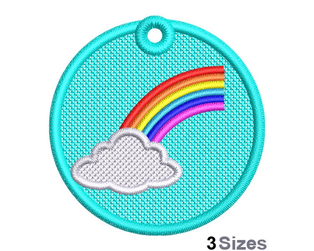 FSL Rainbow Machine Embroidery Design - 3 Sizes, Freestanding Lace ...
