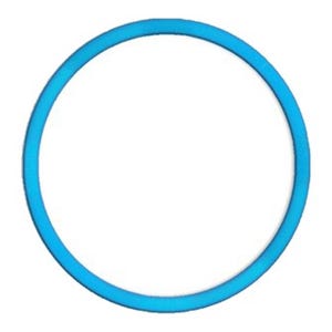 May include: A bright blue, circular rubber ring, likely a replacement part or seal. The ring is a solid color and appears to be made of a flexible material. The image is set against a plain white background.