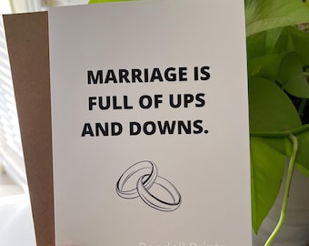 FUNNY MARRIAGE CARD, Hilarious Card for newlyweds, cards for the bride and groom, marriage cards, inappropriate marriage cards, wedding card