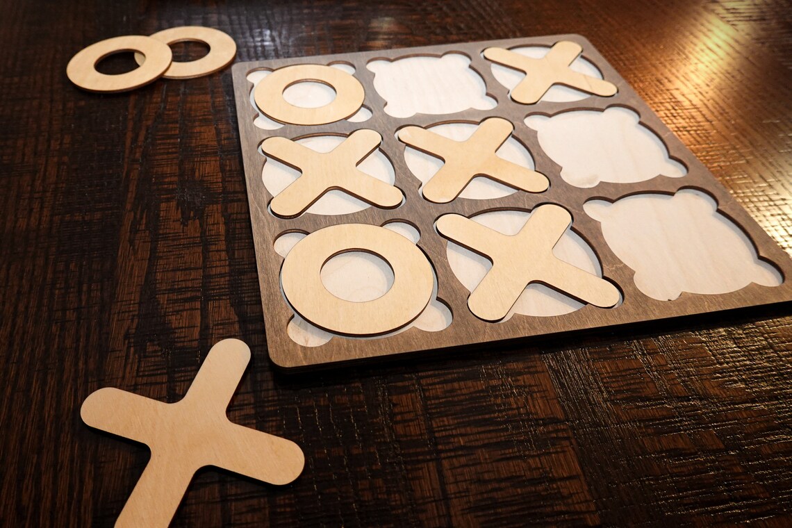 Tic-tac-toe Cut File - Format for Laser Engraver, CNC, Glowforge, Muse ...