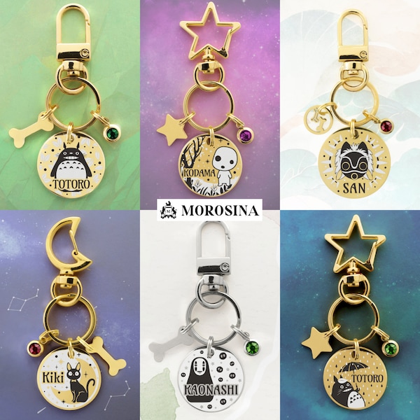 Médaille pour chien personnalisée Studio Ghibli - Médaillon pour chat Anime Miyazaki personnalisé - Médaille pour chien Anime Miyazaki - Médaille pour chien Kawaii - Médaille d'identification pour chien