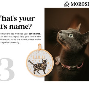Personalize your cat tag by engraving the dog's name on it
