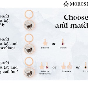 Customize your cat jewel by adding charms and crystals