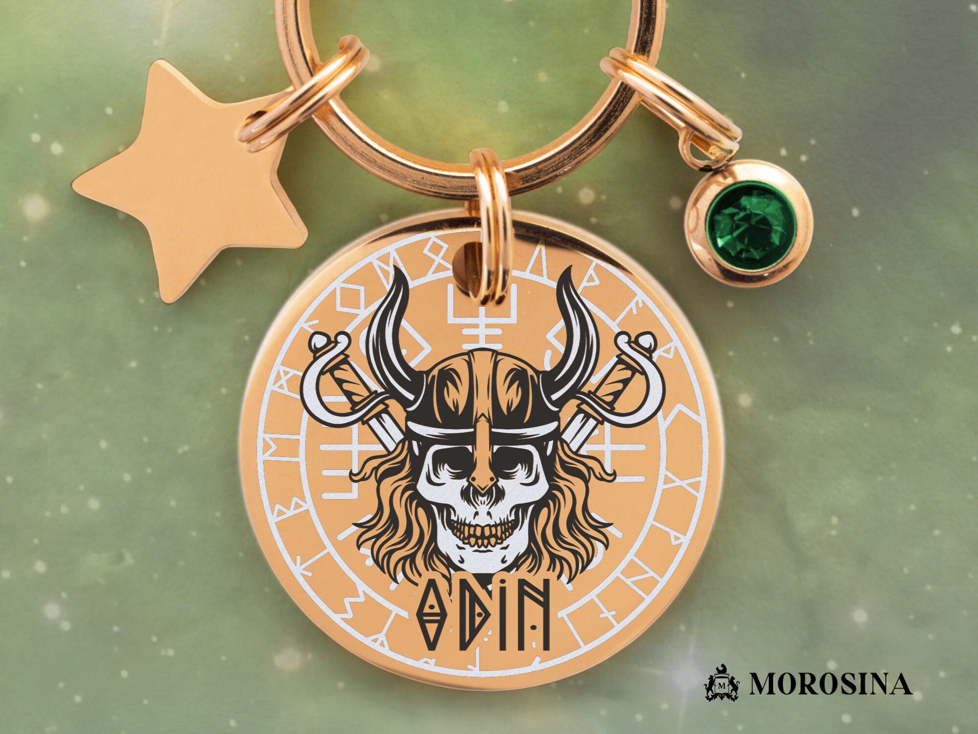 Collana Con Ciondolo Viking Rune In Acciaio Inox - Gioiello Uomo Stile Hip Hop E Nordico - Catena 60 Cm