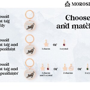 Customize your cat jewel by adding charms and crystals