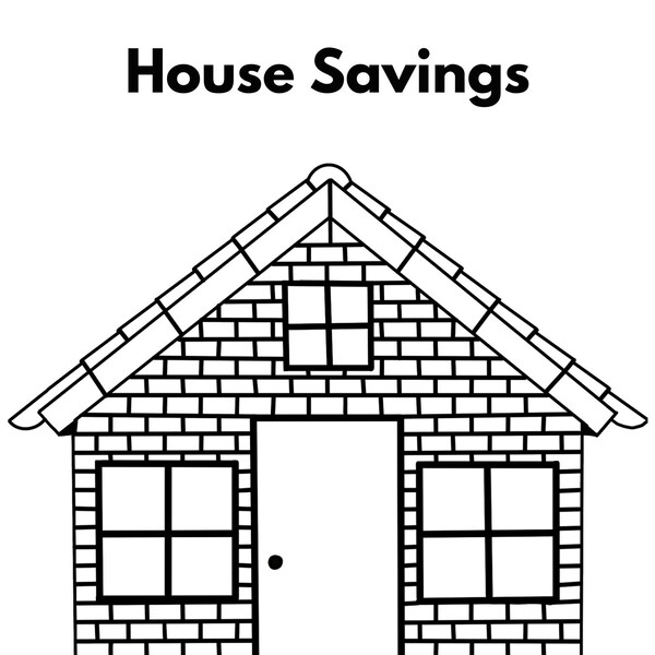 House Savings Progress Coloring Tracker