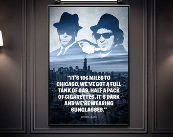 The Blues Brothers Canvas Art, Movie Quote Poster